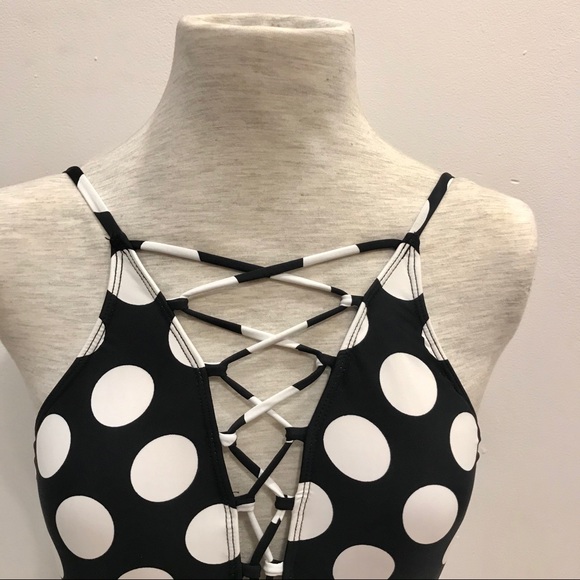 La Blanca black and white polka dot one piece - Picture 12 of 12